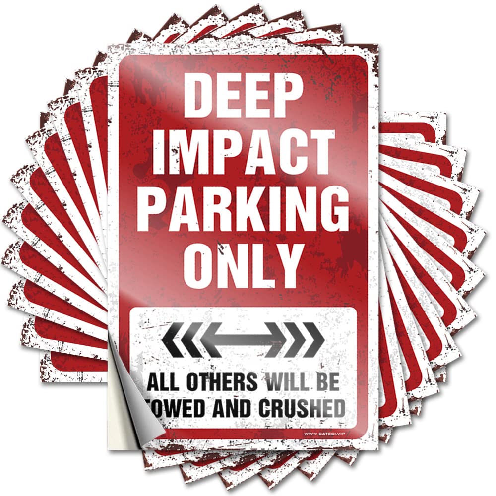 Sticker Haves | Tall Helmet Deep Impact Parking Only for Boss(6X9CM)