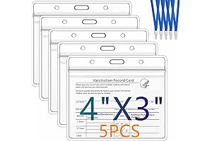 5 Pack Covid Vaccination Card Protector 4 X 3 Inches