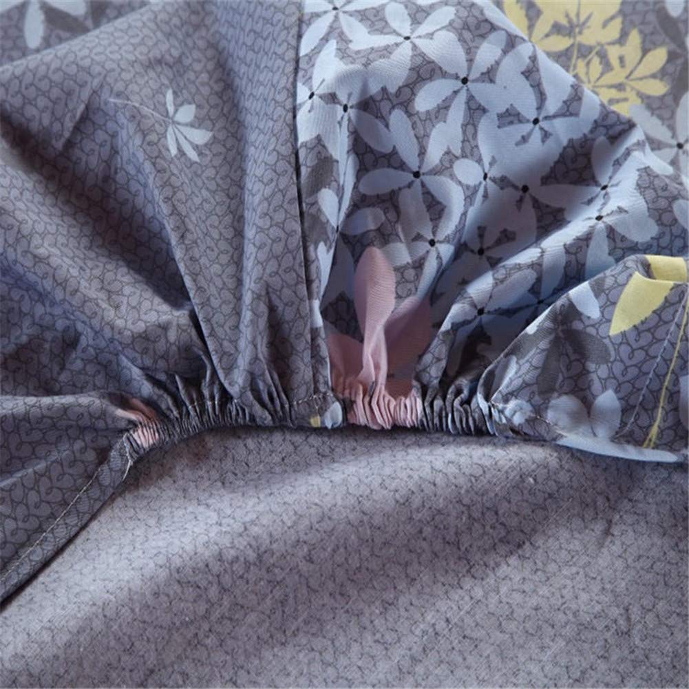 Lenzuolo Con Angoli Matrimoniale 150x200cm In Microfibra, Stampa Floreale Europea, Profondità 25cm, Morbido E Traspirante - 2