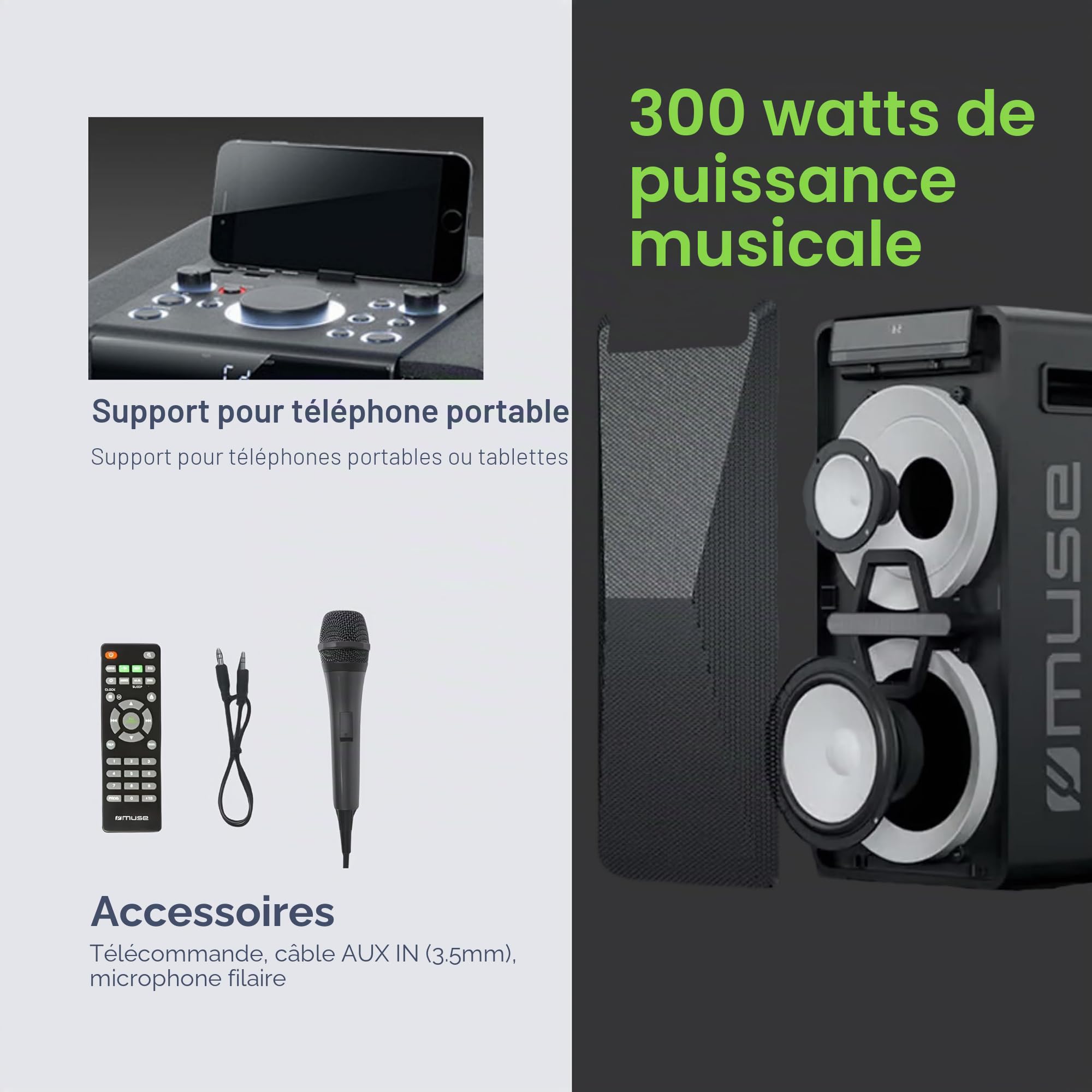 MUSE M-1920 Micro HiFi chaîne DJ