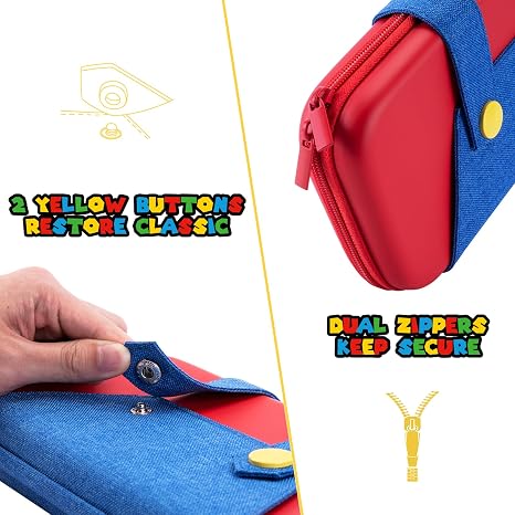 PALPOW Switch 2 Carrying Case Cute for Nintendo 2025 Console, Switch 2 Carry Fun Case for Travel, Switch2 Hard Shell Portable Storage Pouch with 10 Soft Game Cards Slots - Red