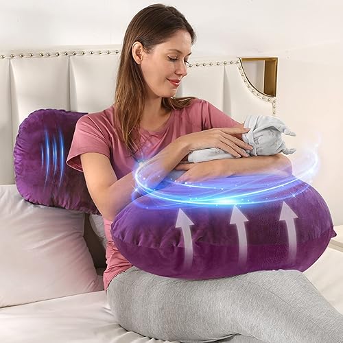 Miniatura 3 de BATTOP Almohadas de embarazo para dormir, almohada corporal de maternidad con funda lavable, regalos de nueva mamá para mujeres, soporte para
