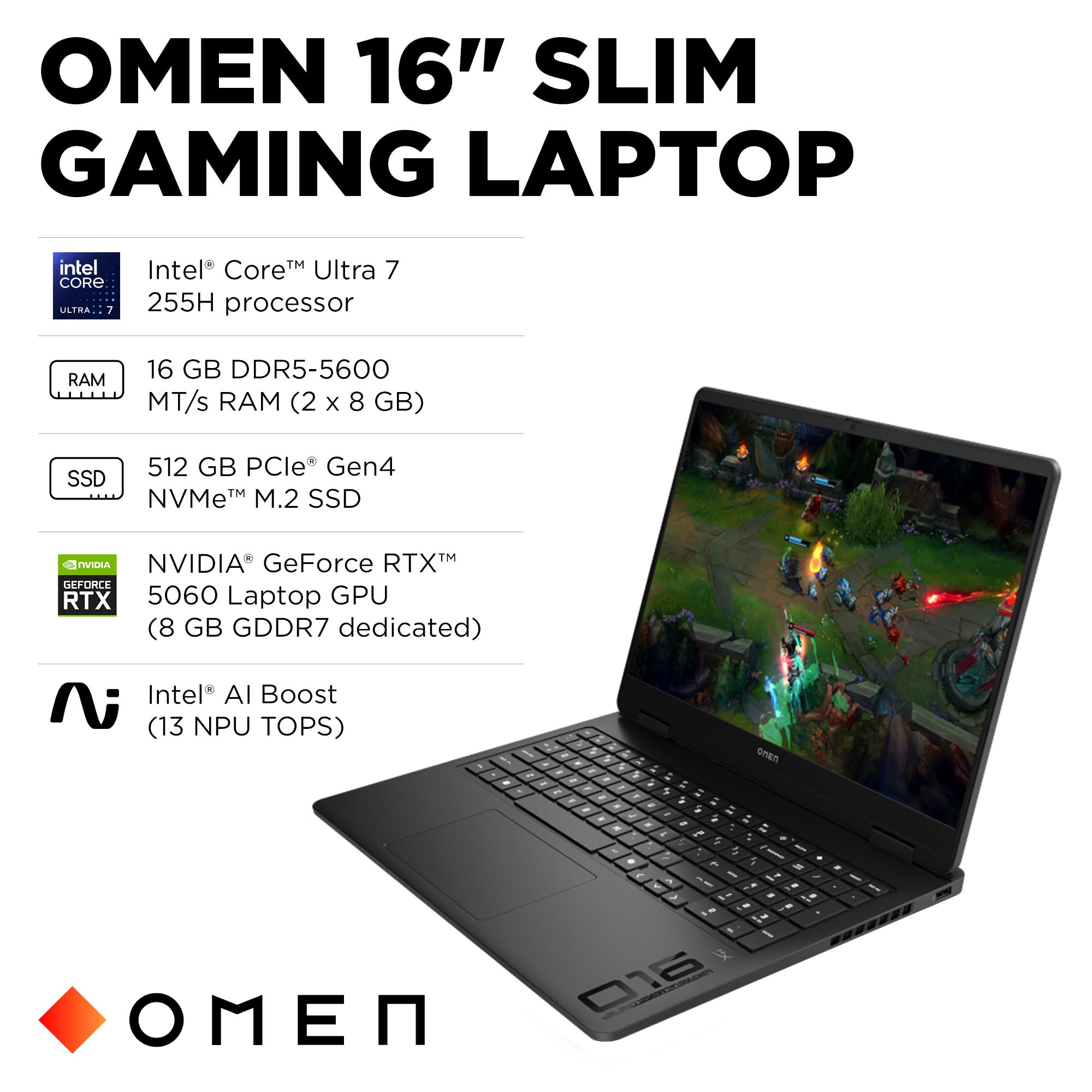 Amazon.co.jp: HP OMEN 16インチ スリムゲーミングノートパソコン 2K