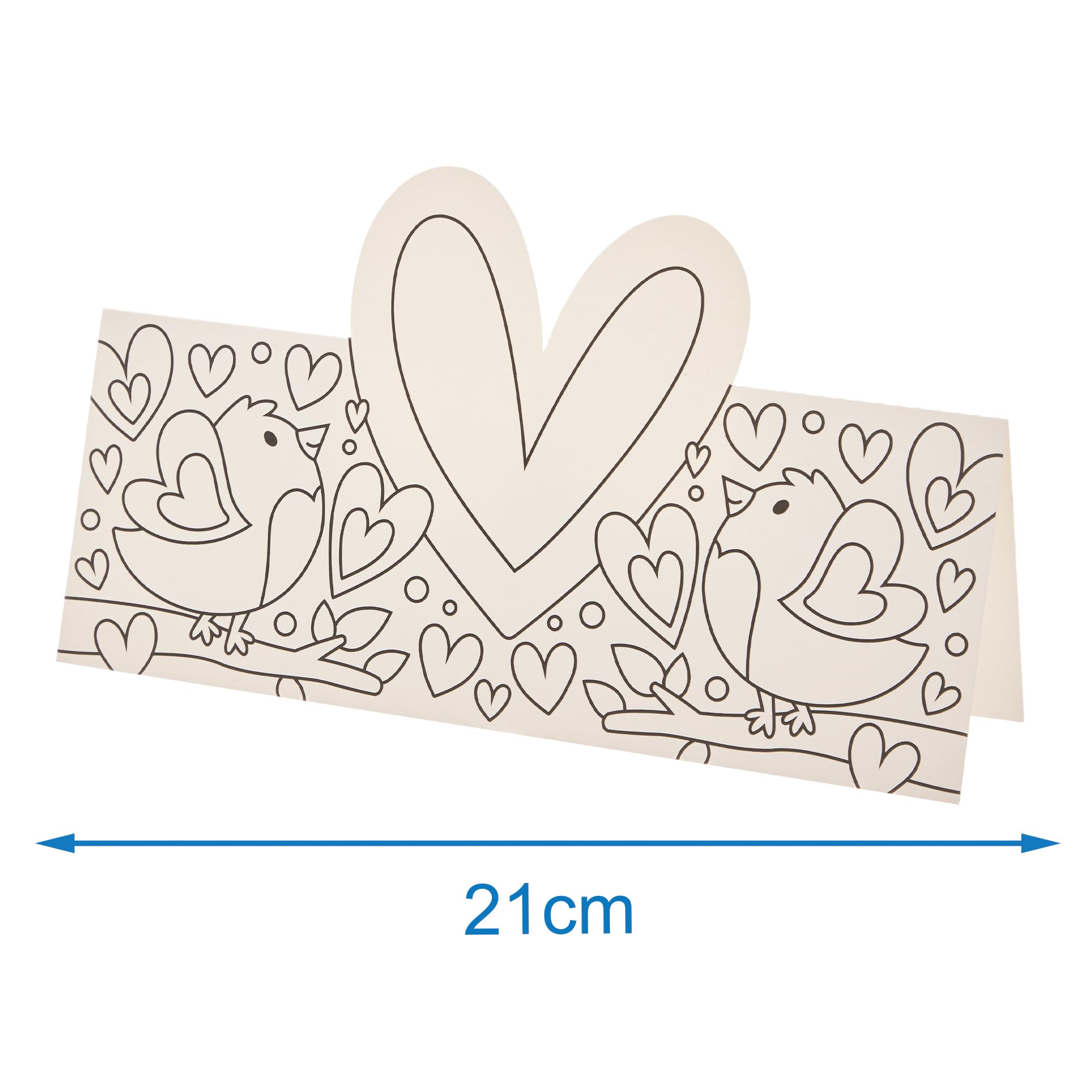 Baker Ross FX954 Hearts Colour In Cards - Pack of 10, Valentines Craft Kits for Kids, Multicolour, 17.5 cm x 29 cm - Image 4
