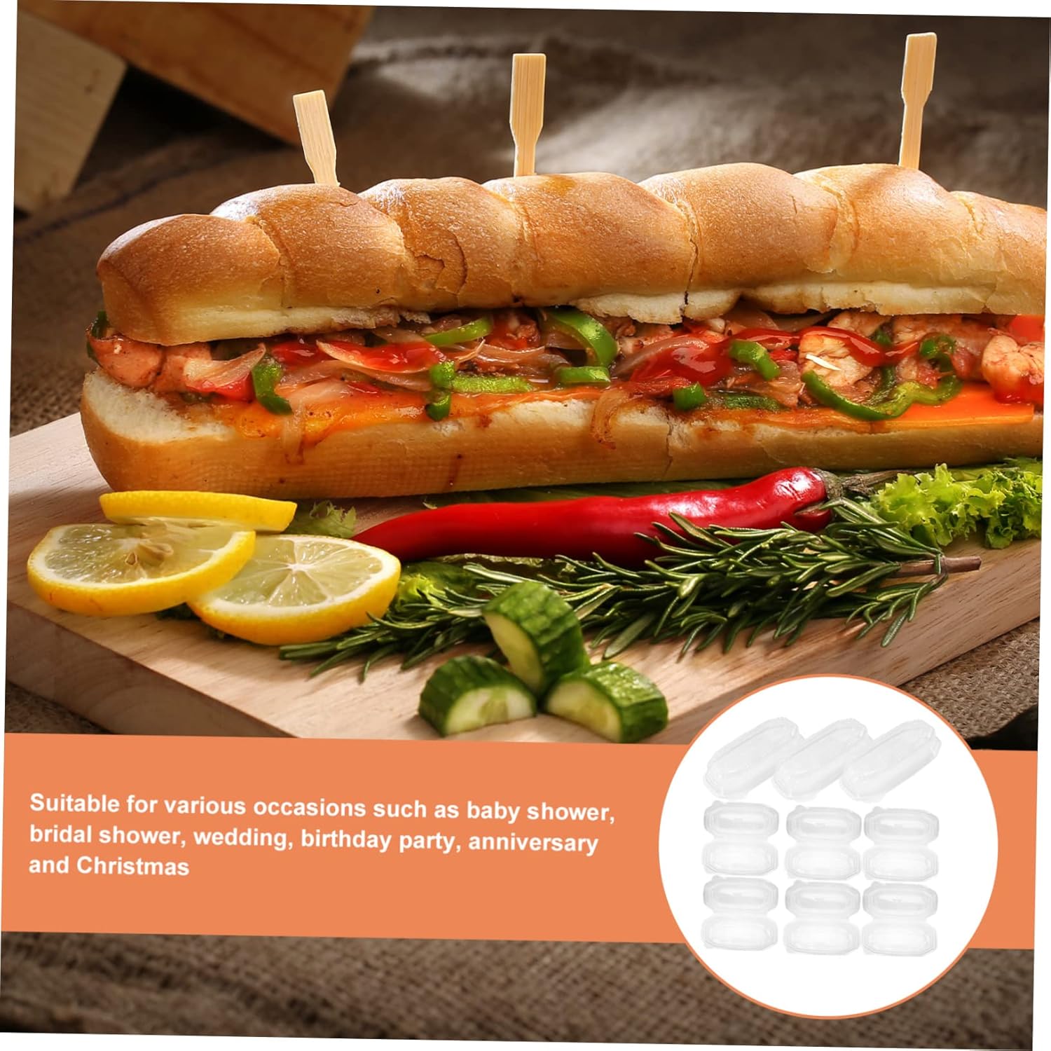 Zerodeko Sandwich Containers Food Box Storage Containers for Food for Sandwiches