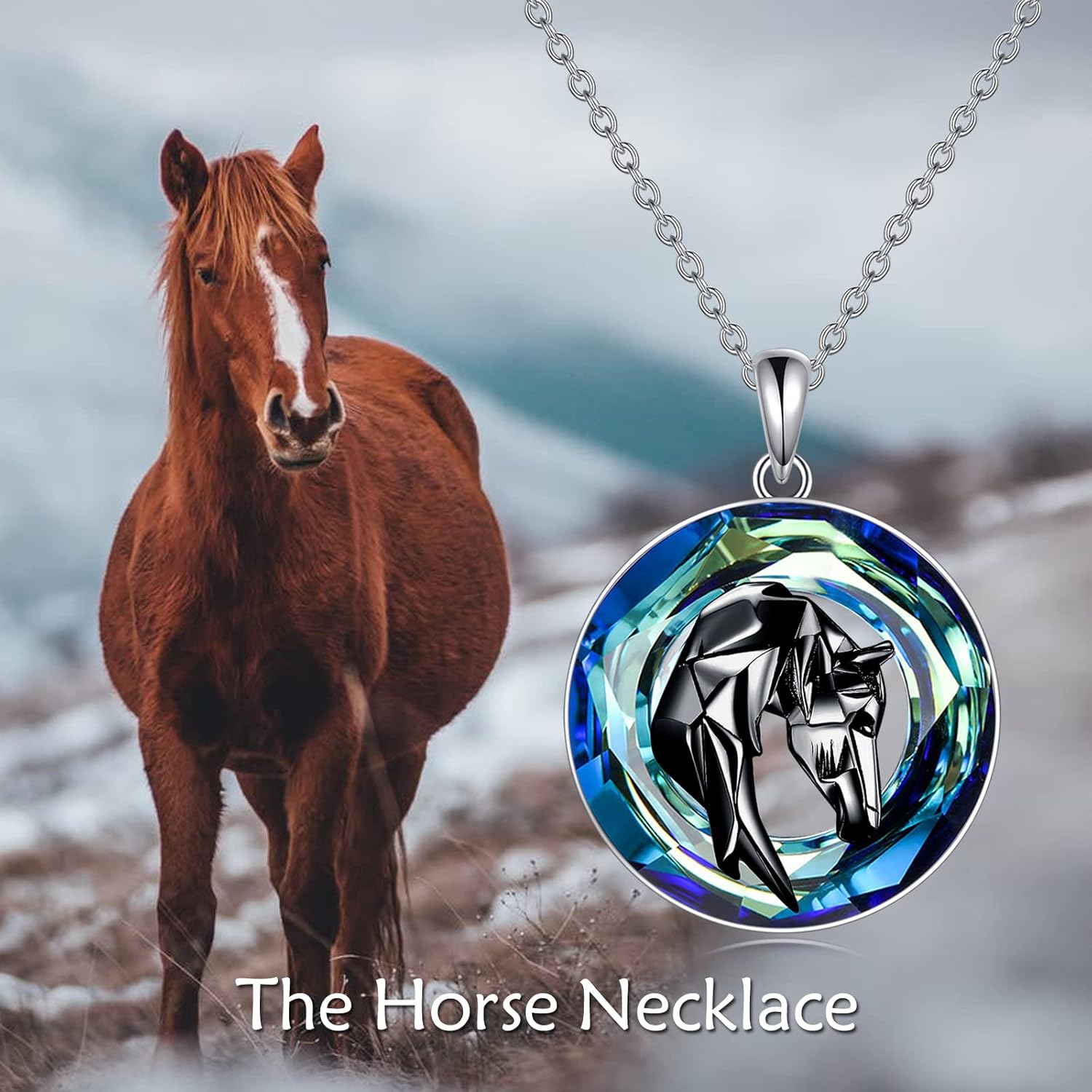Horse Necklace Sterling Silver Origami Horse Pendant Necklace Mothers Day Gifts for Women Wife Girlfriend - Image 6