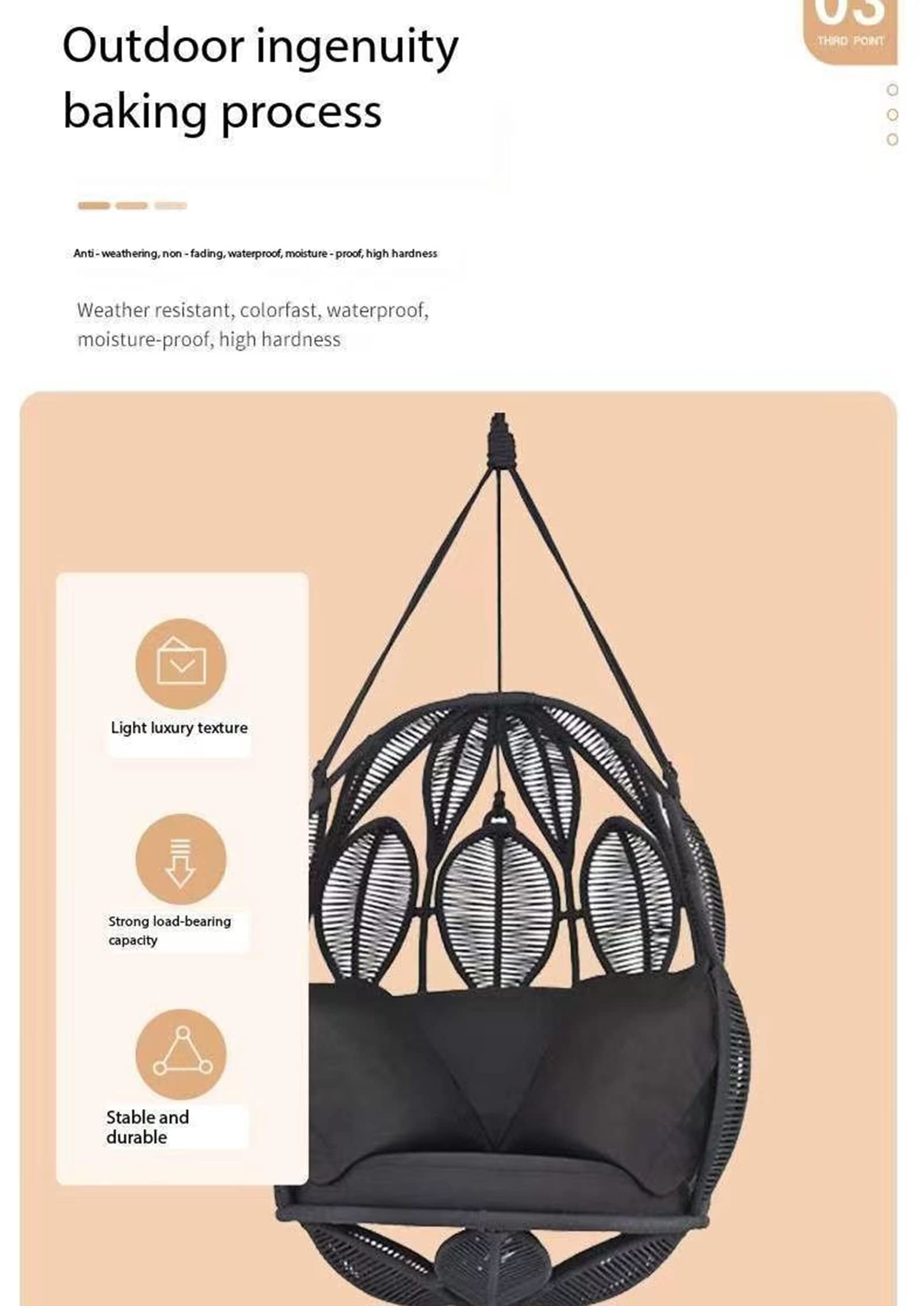 Hamaca colgante con soporte para interiores y exteriores, estilo moderno, capacidad de 330 libras