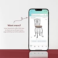 Vista 13 de Linon Taburete giratorio de 24 pulgadas con círculos