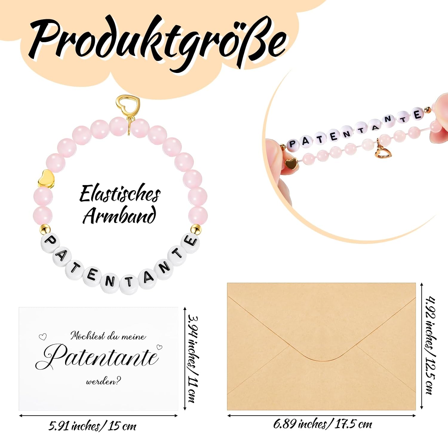 Croce personalizzata Onice perline di pietra naturale ... - Callie