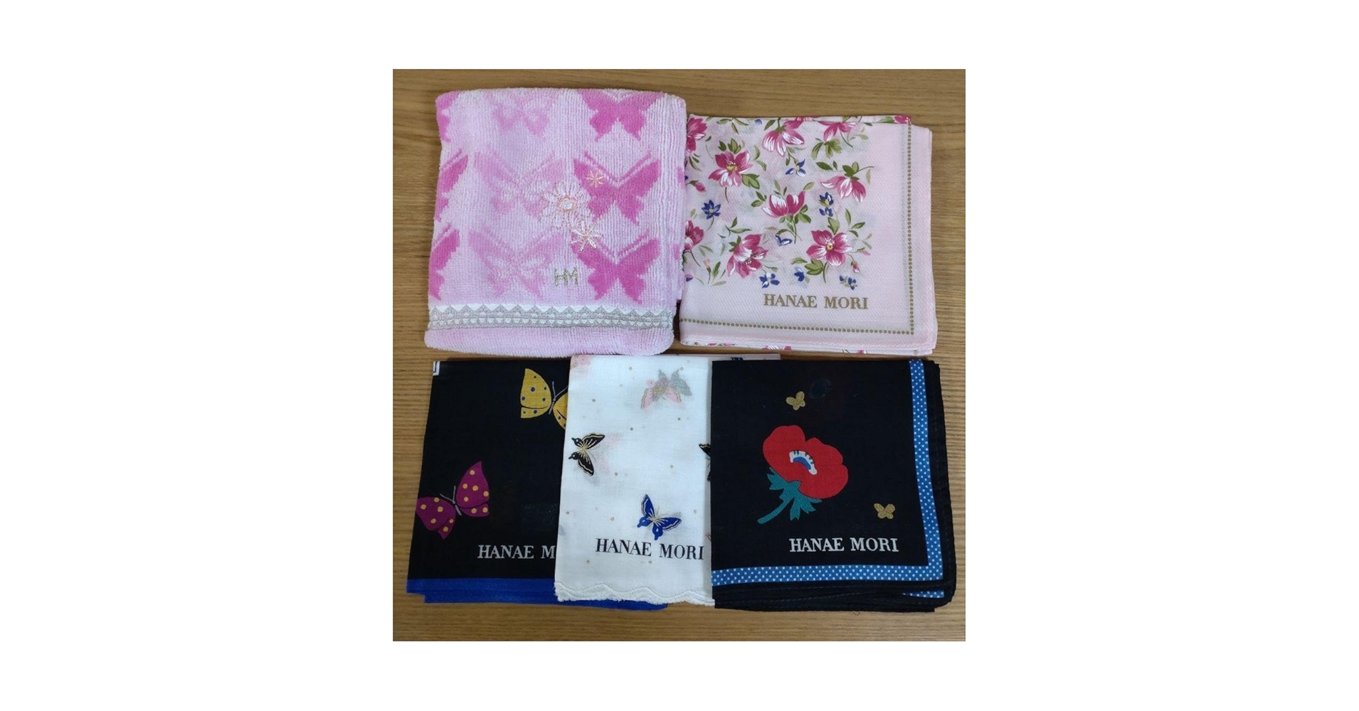 Amazon.co.jp: Hanae Mori Hidee Handkerchief, Set of 5