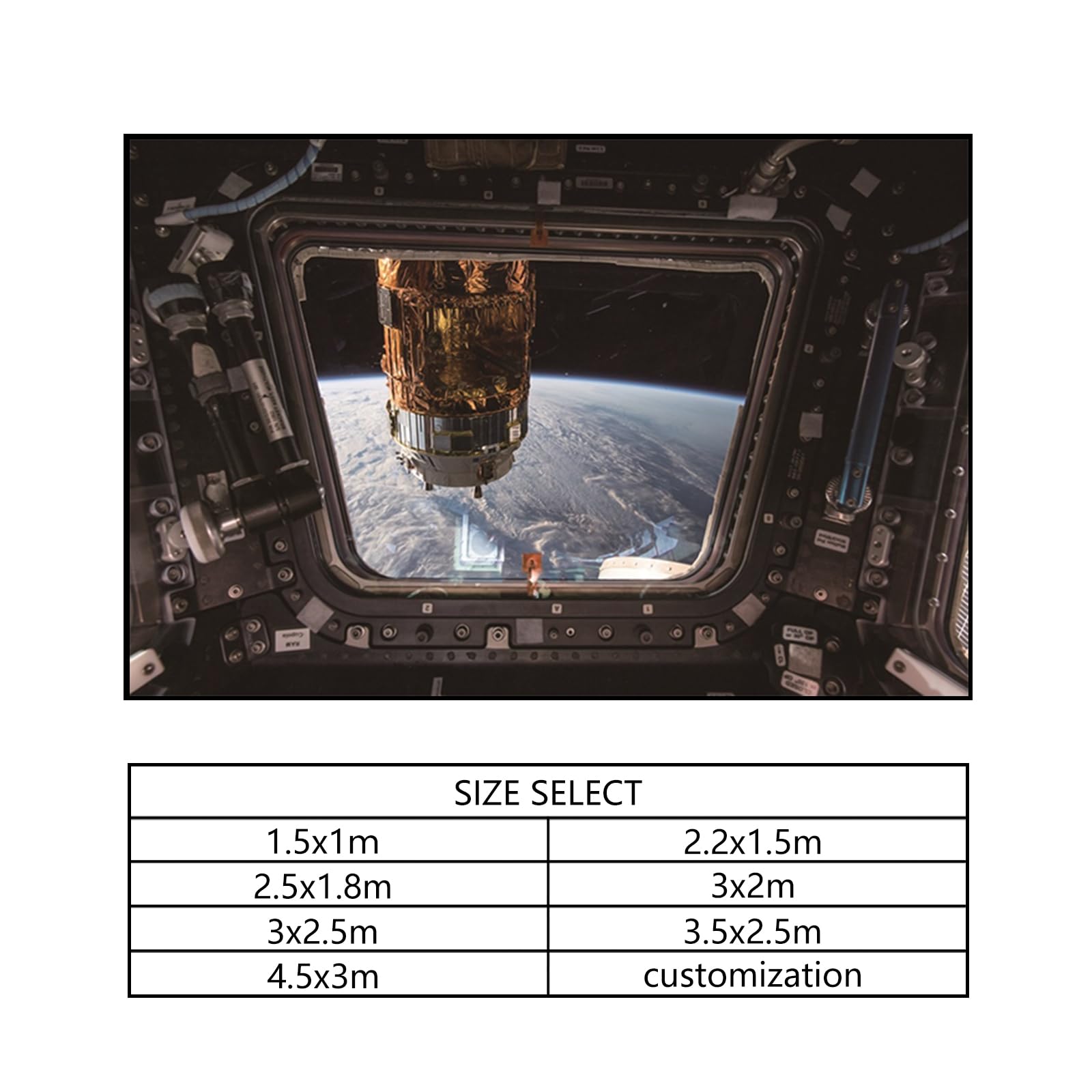 YongFoto 2,2x1,5m Vinilo Fondo de Fotografia Astronave Interior Grunge con Vista en Exoplanet Telón de Fondo Photo Booth Infantil Party Banner Niños Photo Studio Props — view 77