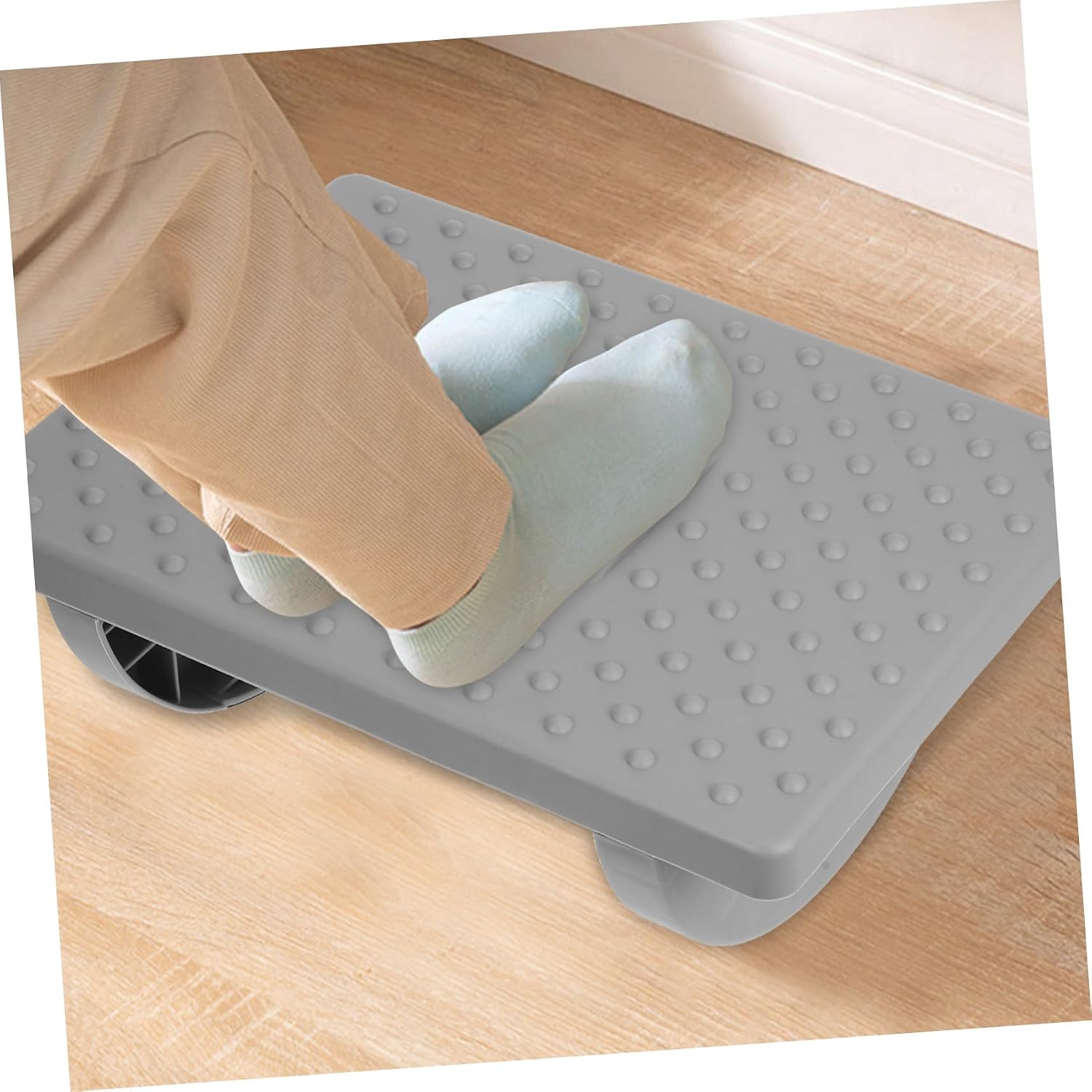 KALLORY Ergonomic Rocking Footrest Under Desk Desk Footrest Rocking Foot for Office Memory Foot Stool