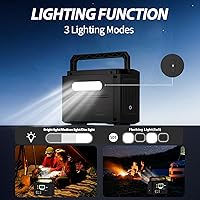 Vista 6 de 200W Portable Power Station (400W Peak), Mormluck Solar Generators with 110V AC Outlet（No Solar Panel）, 32000mAh Lithium Battery for Home Backup