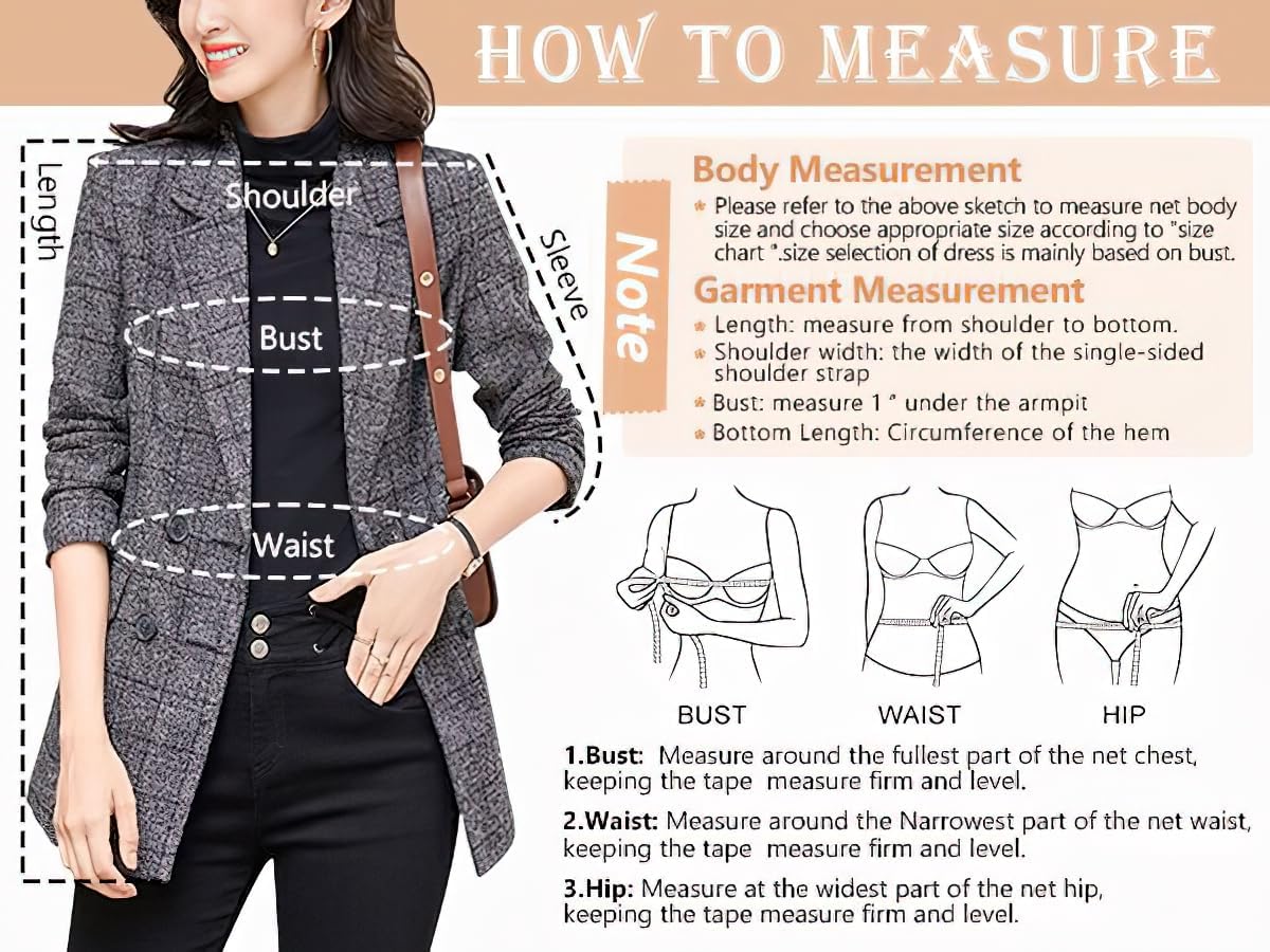 ebossy Women's Notch Lapel 2 Button Boyfriend Blazer Suit Houndstooth Plaid Jacket Coat - Image 5
