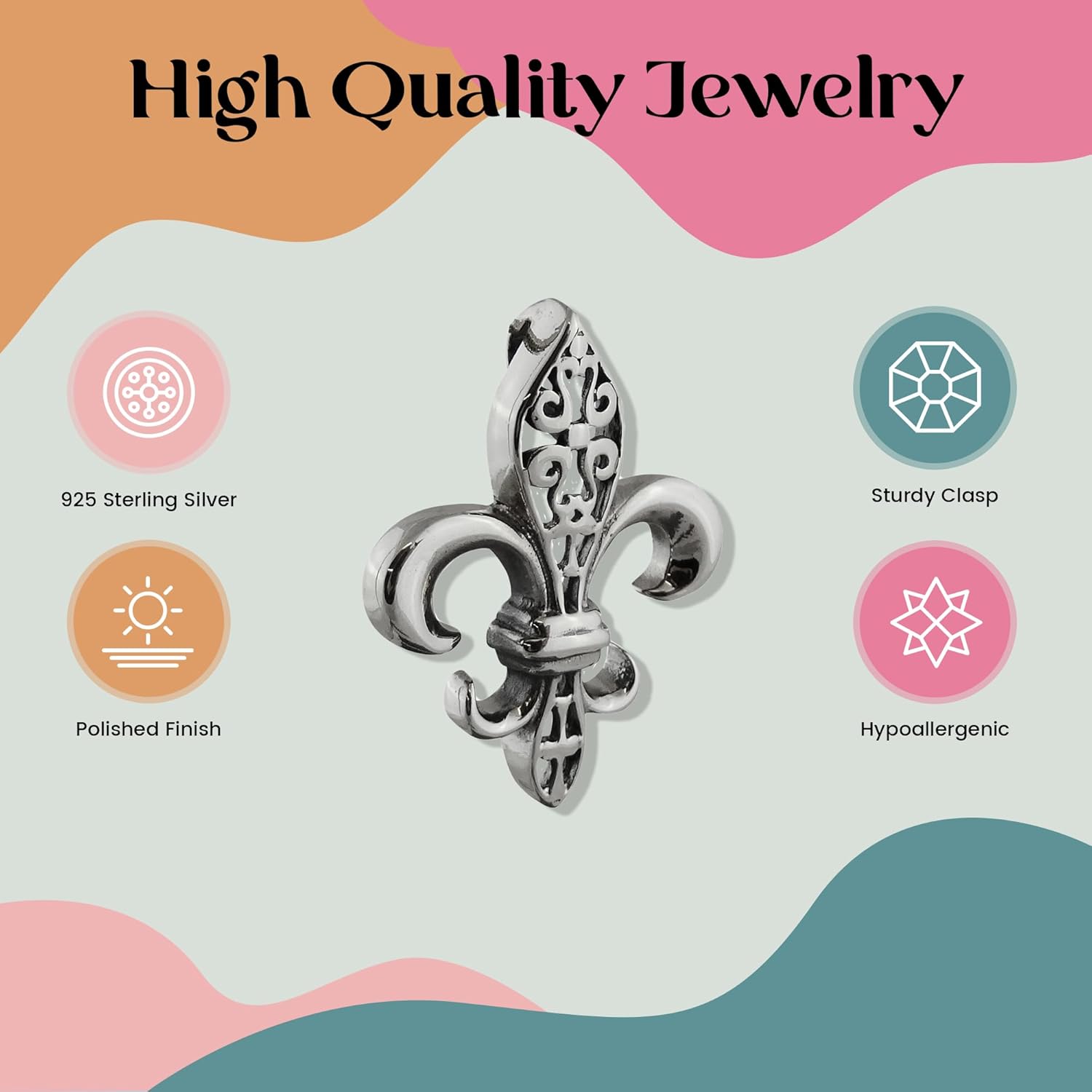 FashionJunkie4Life Sterling Silver, Gold, and Bronze Flower Charm Necklaces for Women - Image 3