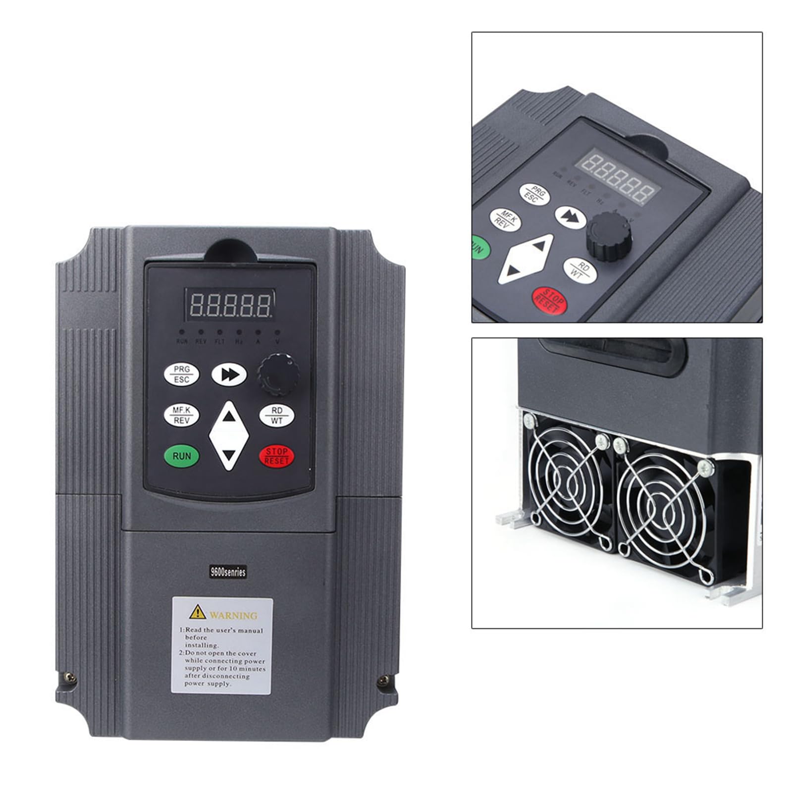 aqxreight Variador de Frecuencia de 11 KW: VFD Trifásico Universal para Control Modos Versátiles V/F y PID para Automatización, Textiles y Equipos de Elevación Unidad Compacta de 380 VCA