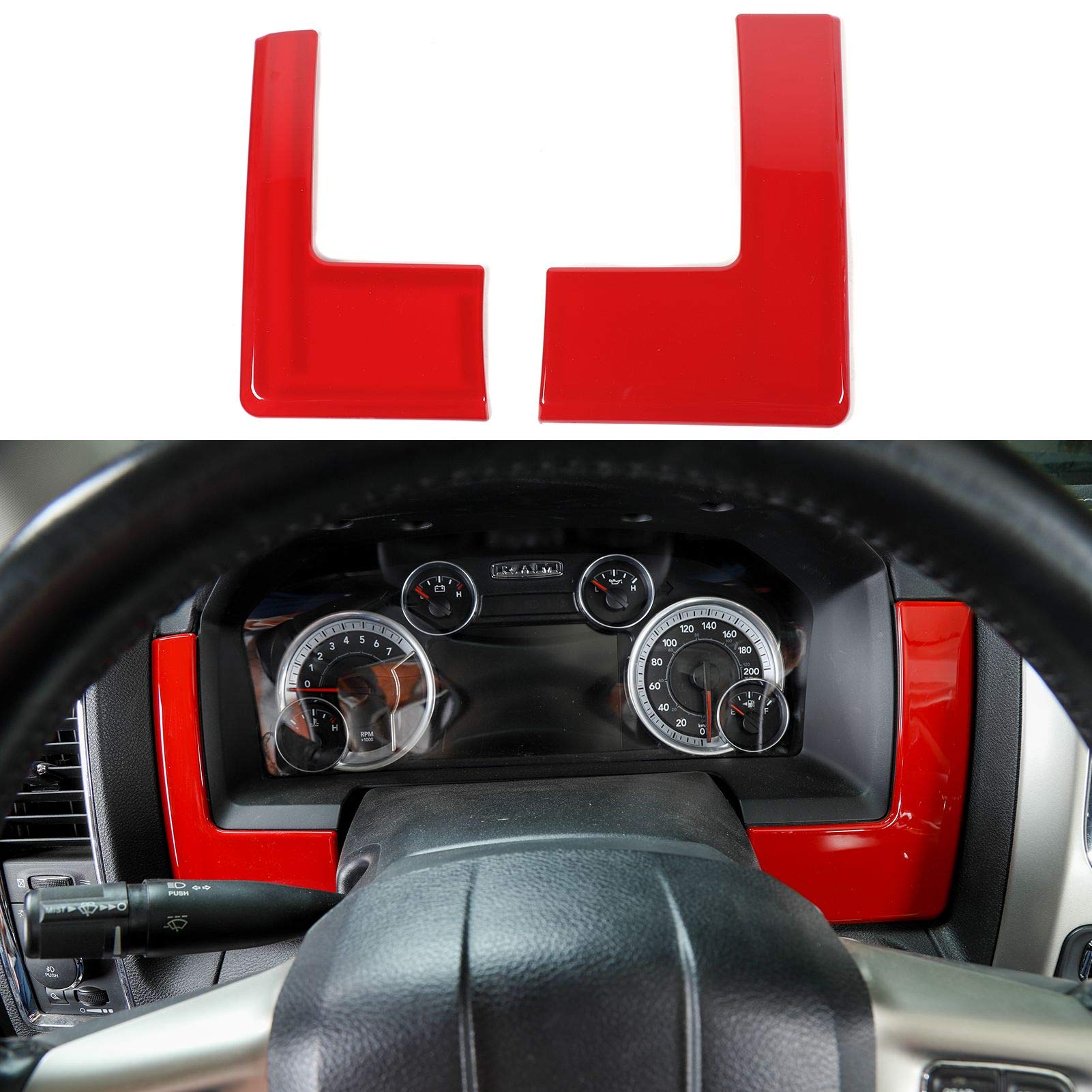 Voodonala Dashboard Console Cover For 2010-2017 Dodge RAM - ABS Plastic Trim, Interior Upgrade