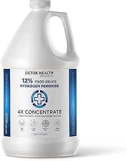 12% Hydrogen Peroxide - 1 Gallon - Food Grade - H2O2 & Water - Made in USA - Detox Health Products
