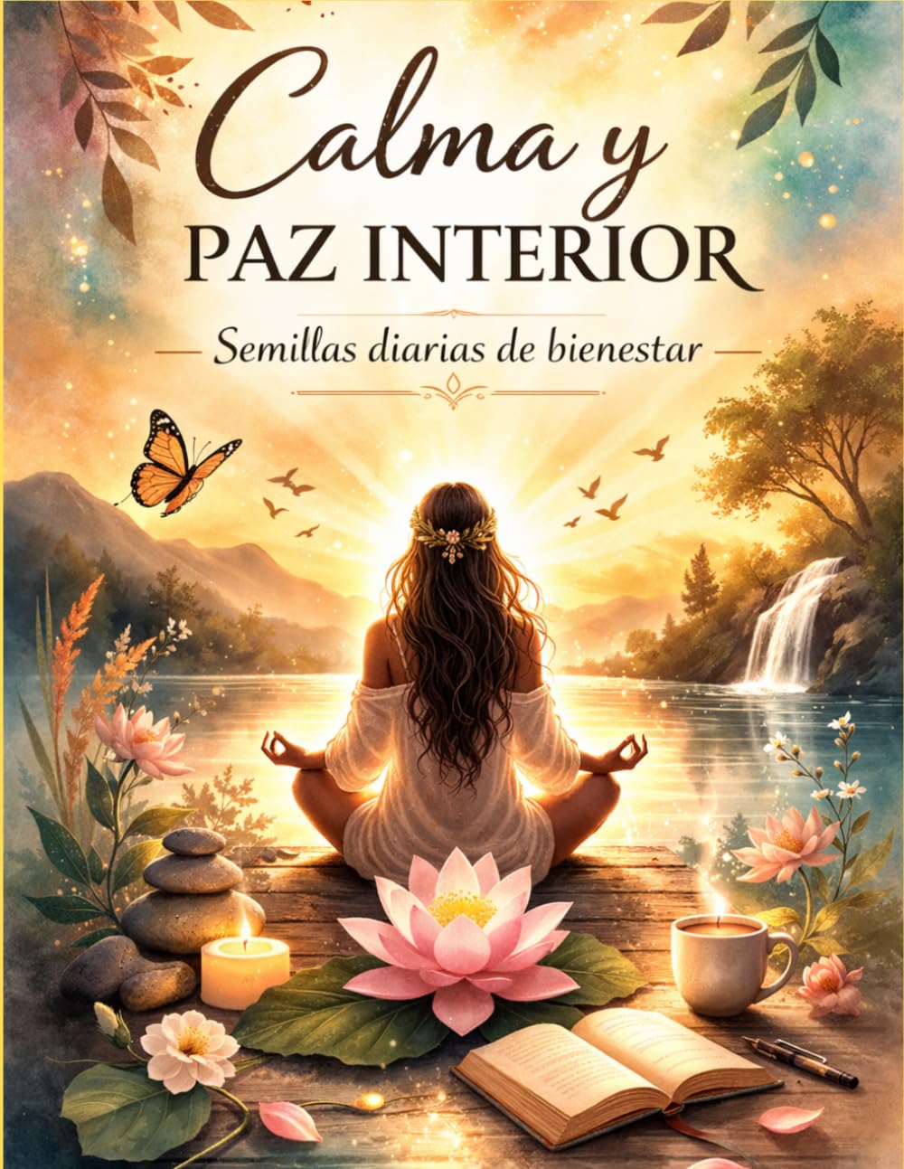 Calma y Paz Interior – Libro para colorear para relajarte y sanar tu mente: SEMILLAS DIARIAS DE BIENESTAR