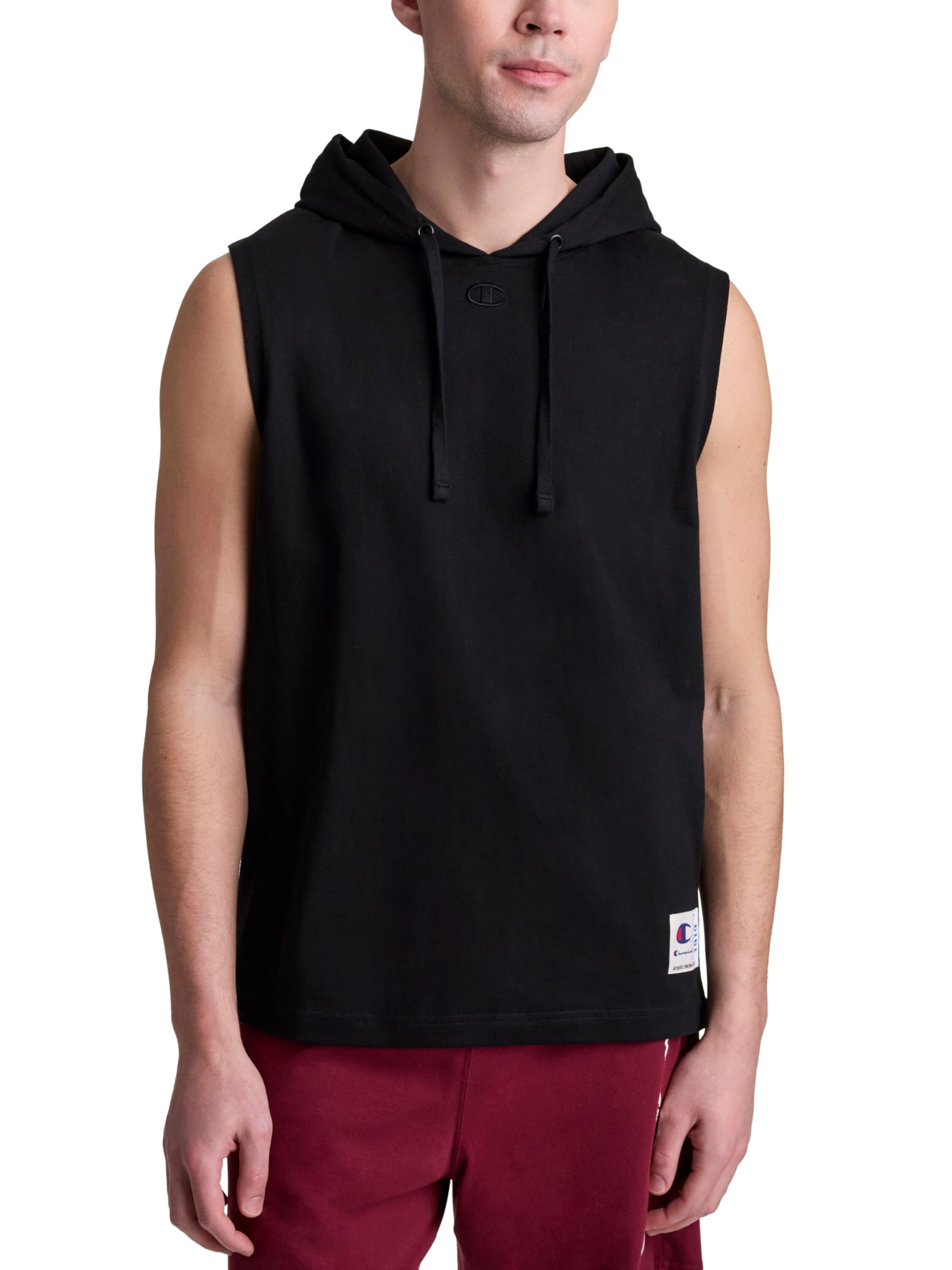 Champion Men's Sleeveless T-Shirt Hoodie, Standard Fit, Lightweight