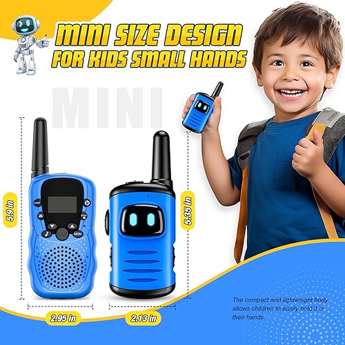 Miniatura 17 de Juguetes para niños de 3 a 8 años: comedyfun Mini Robots Walkies Talkies Paquete de 2 regalos de Navidad y cumpleaños para niños de 3, 4, 5, 6, 7, 8