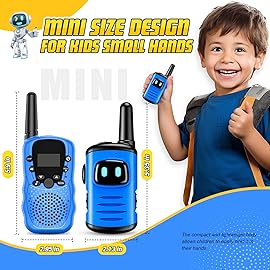 Toys for 3-8 Year Old Girls: comedyfun Mini Robots Walkies Talkies 2 Pack Christmas Birthday Gifts for 3 4 5 6 7 8 Year Old Girls Boys Stocking Stuffers Camping Hiking Toys Age 4 5 6 7 8 Girl Boy
