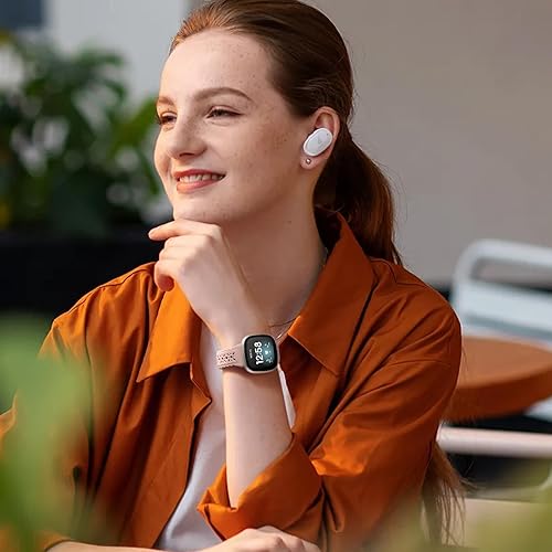 Miniatura 8 de Dirrelo Correa de encaje compatible con Fitbit Versa 3 bandasFitbit SenseFitbit Versa 4 bandas para mujerFitbit Sense 2 bandas, correa deportiva