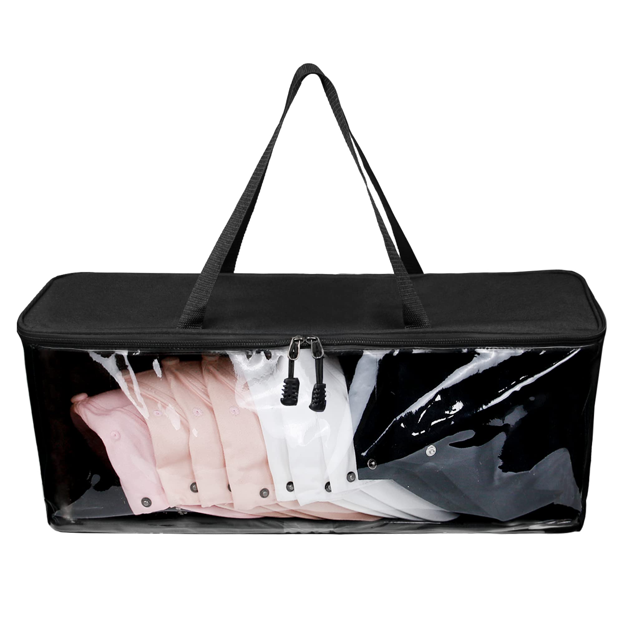 Ultimate Hat Storage Solution: Baseball Cap Organizer with Sturdy Handles | Protect Your Caps with Dust Proof Design | Holds up to 25 Hats | Multi-function Storage Bag | Stylish & Practical (Black)