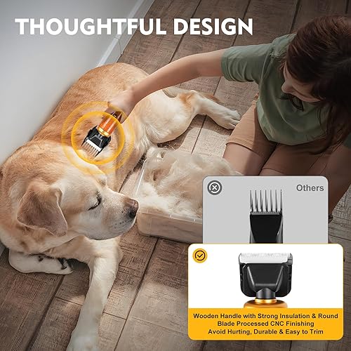 Miniatura 3 de Tijeras de oveja, cortadora eléctrica profesional de 55 W, kit de cortadora de aseo de animales para perros, gatos, cabras, alpaca, llamas, conejos