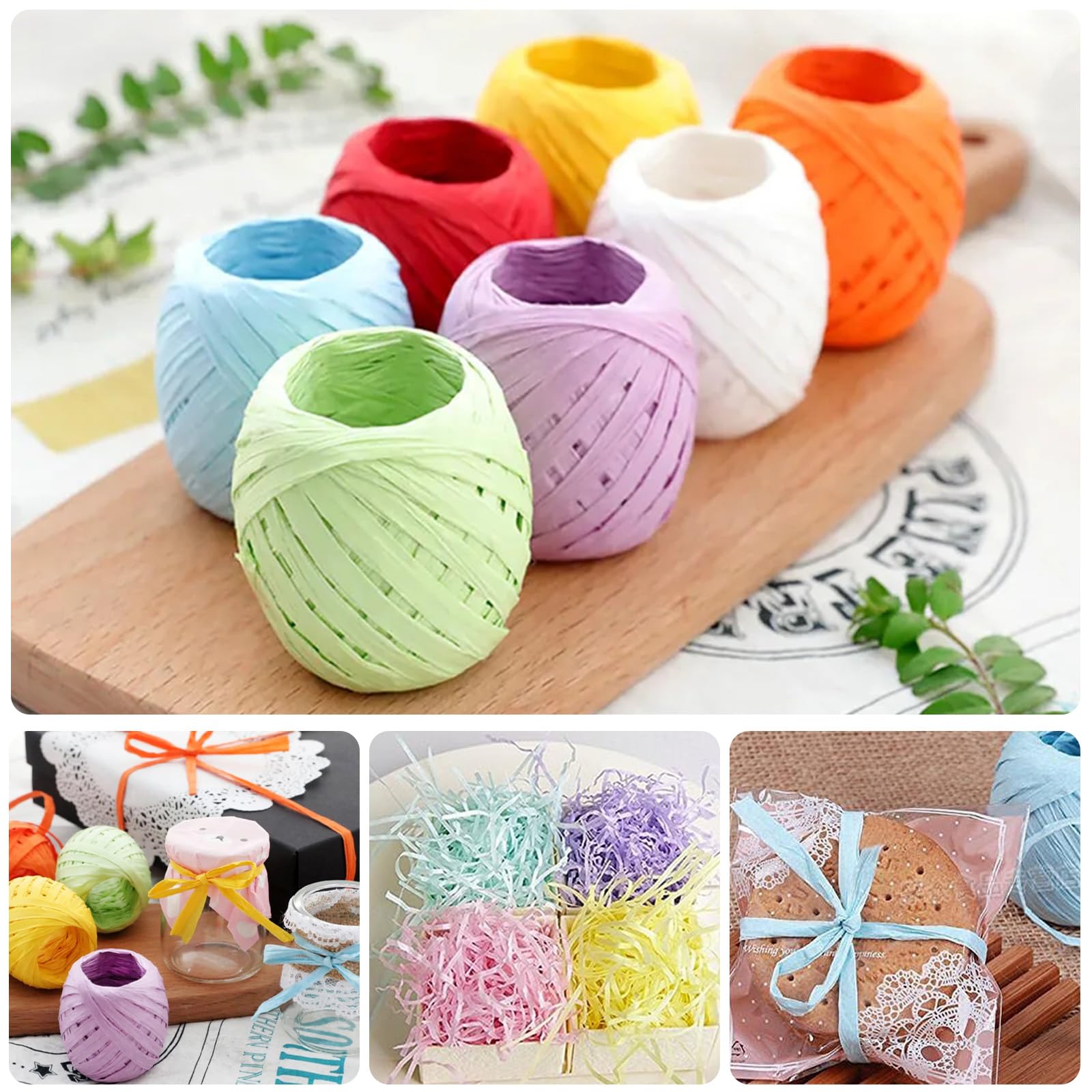 15 Rotoli Nastro Carta Rafia SIYINGSAERY - 3x20m Per Regali, Fai-Da-Te E Decorazioni - Foto 4