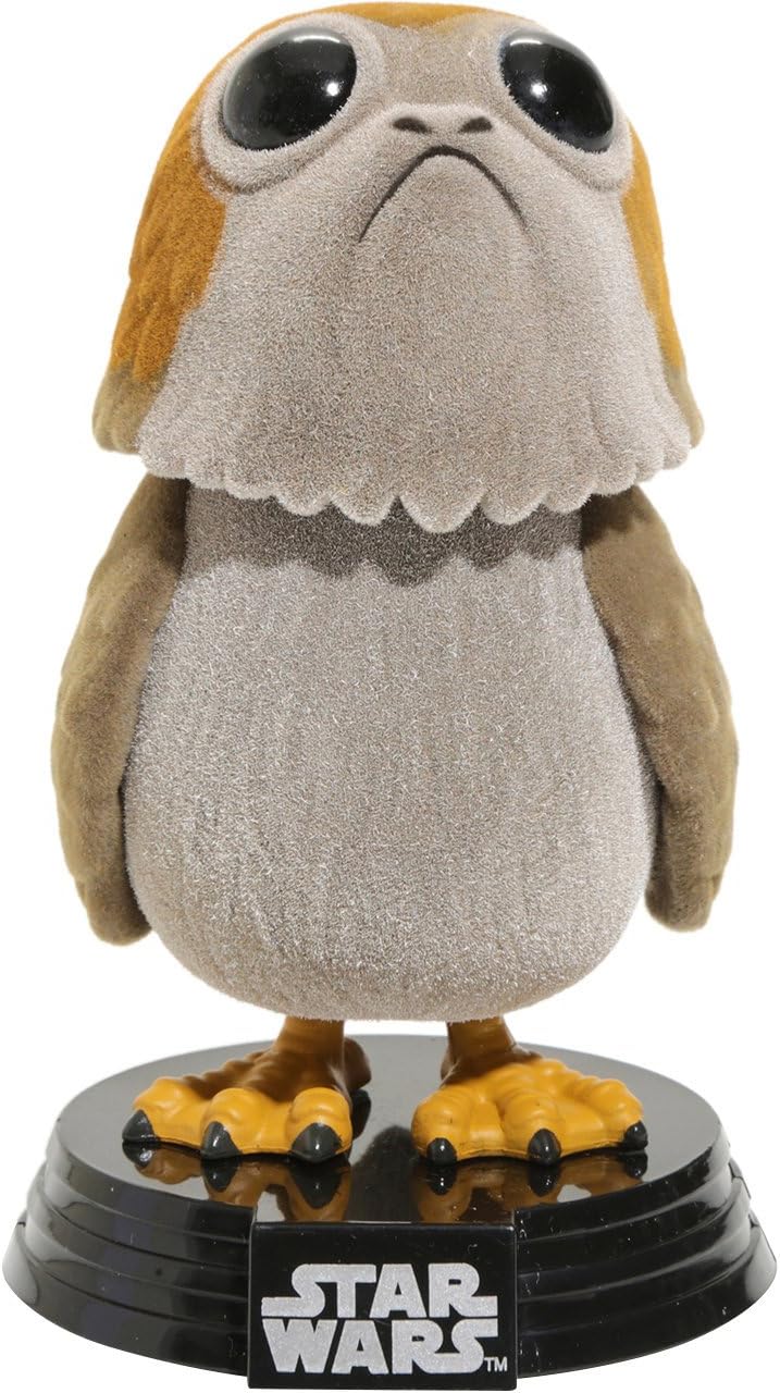 Funko PORG [Flocked] (Hot Topic Exclusive): Star Wars - The Last Jedi x POP! Vinyl Figure & 1 POP! Compatible PET Plastic Graphical Protector Bundle [14757 - B]