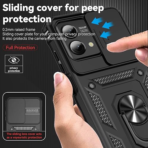 Miniatura 4 de Funda para Moto G Stylus 5G 2023 con cubierta deslizante para cámara y protector de pantalla HD prueba de caídas de grado militar Funda protectora