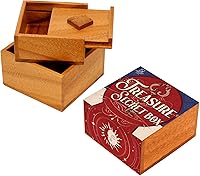 Vista 12 de BSIRI Caja con cerradura - Caja secreta para rompecabezas de madera con compartimentos ocultos. Joyería misteriosa ideal, cerradura de rompecabezas
