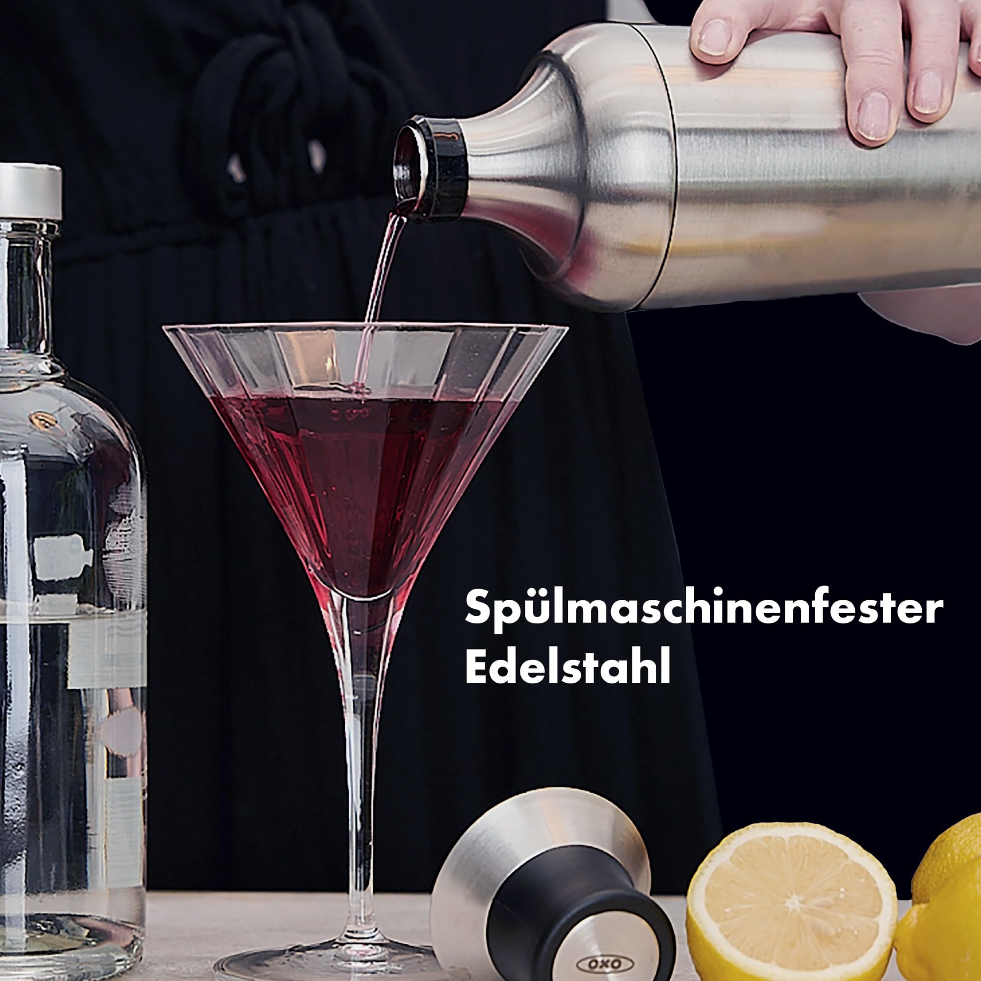 Einwandiger OXO Cocktailshaker aus Stahl