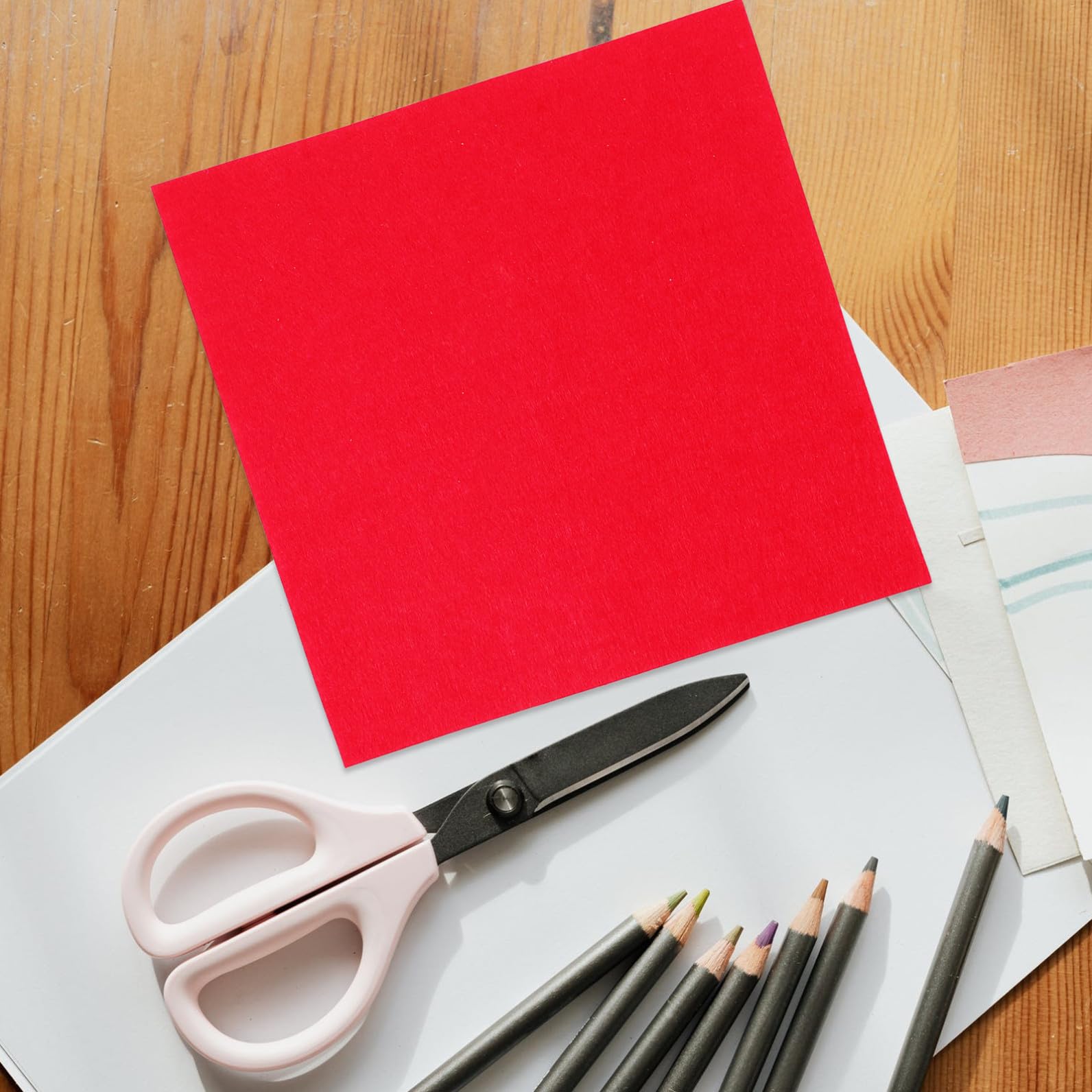 VILLCASE 80 STK Weihnachtsvlies Bunte Filztücher Weihnachtsdekoration DIY Weihnachtshandwerk Kinder DIY Material Bastelfilzquadrate Basteln Filz Stoff Nicht Gewebt