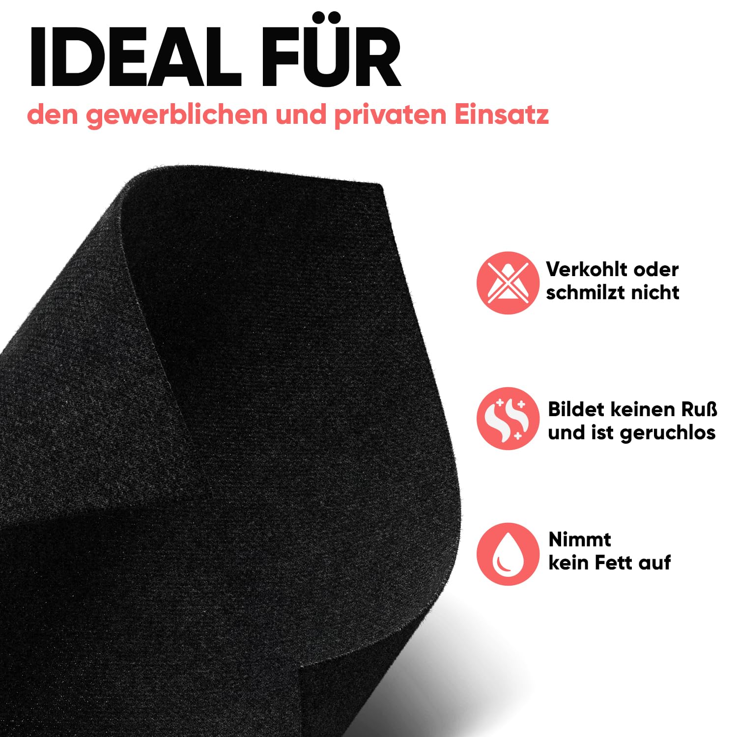 EVOCAMP Feuerfeste Unterlage 30x30 cm, 6 STK - Hitzebeständige Unterlage bis 982 °C - feuerfeste Matte, feuerfeste Unterlage für Kaffeemaschinen, Wasserkocher und andere Küchengeräte