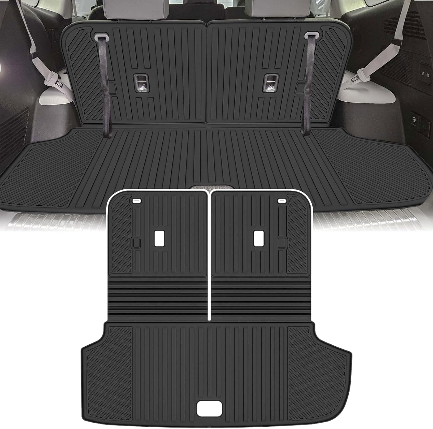 Cargo Liners Backrest Mat for Hyundai Ioniq 9 Accessories 2026 with Hook&Loop Rear Trunk Mat Rear Seat Back Cover Protector All Weather Anti-Slip Split Dog Liner