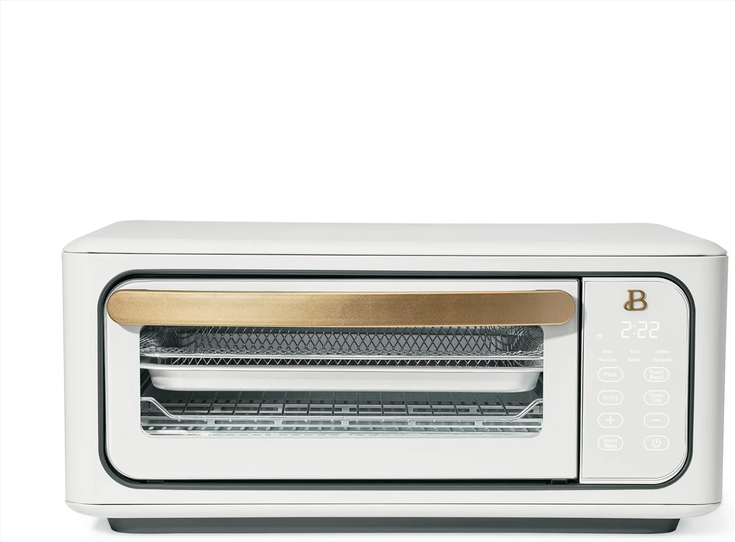 Beautiful Infrared Air Fryer Toaster Oven 9-Slice 1800W with Digital Convection and 10 Cooking Functions (White) Beautiful Infrared Air Fryer Toaster Oven 9-Slice 1800W with Digital Convection and 10 Cooking Functions (White)