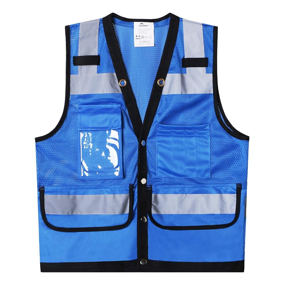 Blue Mesh Safety Vest Reflective Surveyor Work Vest Blue Mesh Safety Vest Reflective Surveyor Work Vest