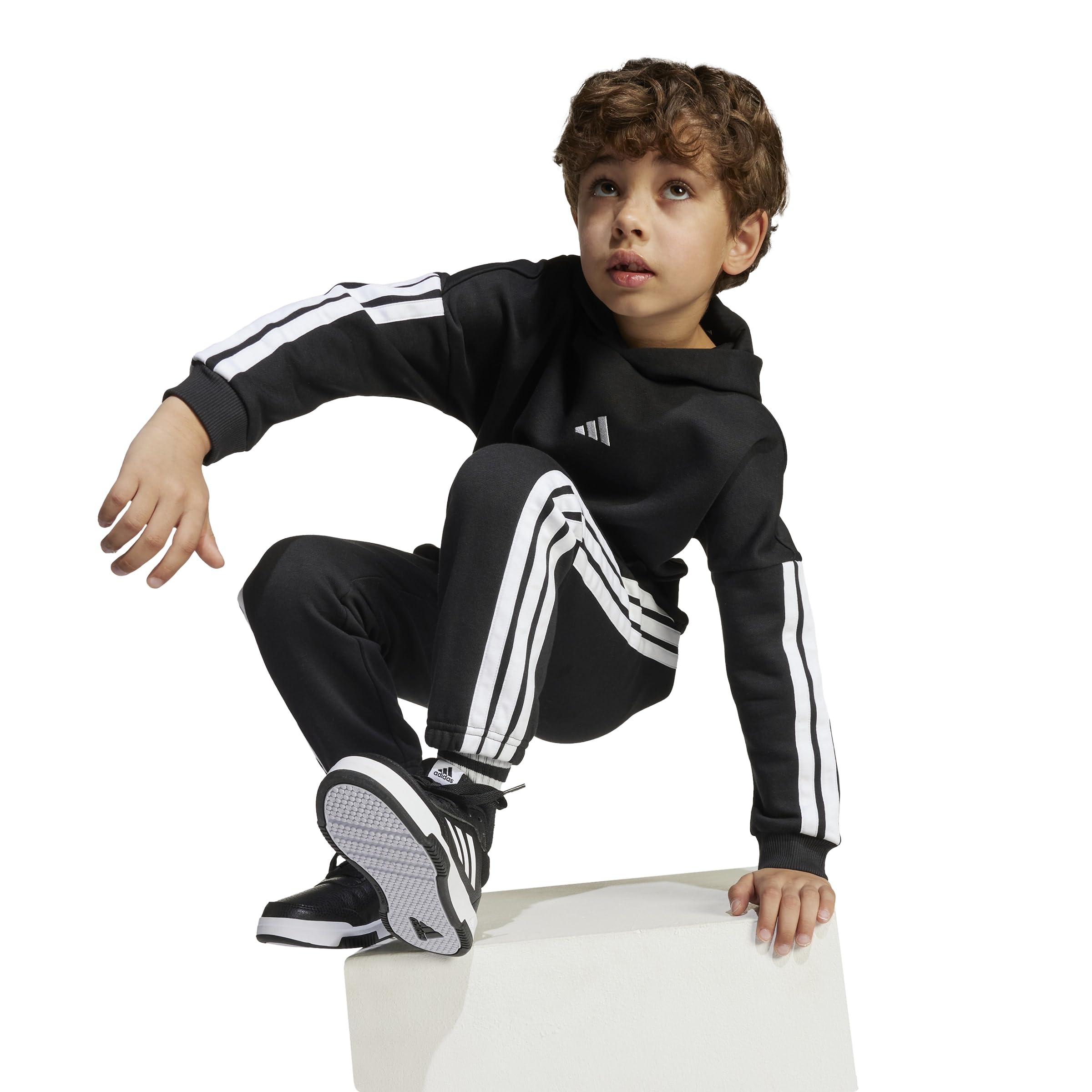 adidas Adidas Little Kids 3 Stripes Essentials Fleece Tracksuit Chándal Niños (Pack de 1)