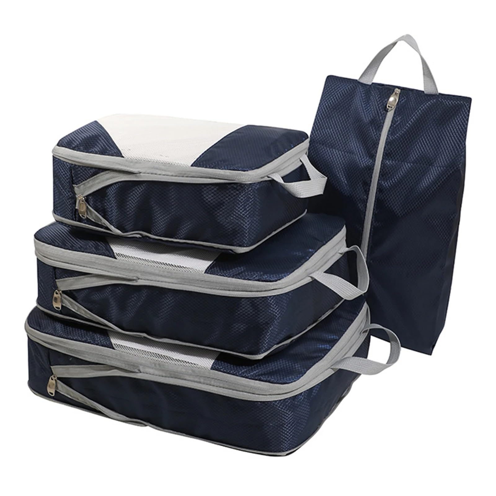4pcs Travel Luggage Organizing Bags Clothing Underwear Compressible Bag Multifunction Organiser Set para Ropa, Ropa Interior(Deep blue)