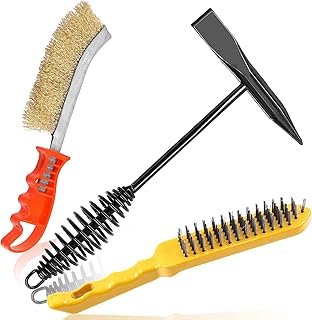 3Pcs 500g Welding Chipping Hammer with Steel Wire Brush and Brass Plated Steel Wire Brush