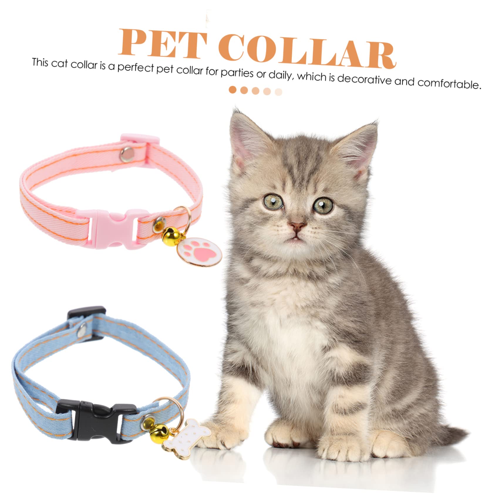 Happyyami 10pièces Collier pour Chat Décoratif avec Pendentif Collier Sécurisé Et Ajustable pour Chats Et Chatons pour Fêtes Quotidien Design Pattes