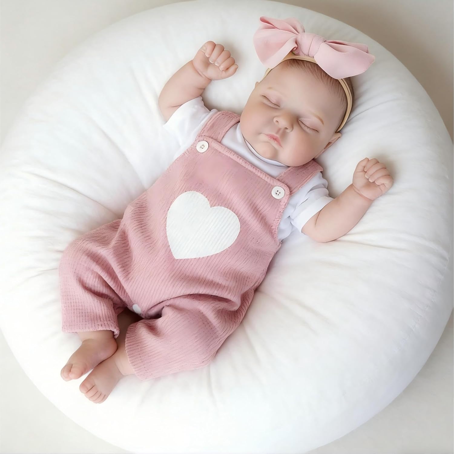 iCradle Lovely Realistic Reborn Baby Doll Girl 20inch Soft Vinyl Silicone Baby Doll Cloth Body Handmade Real Life Newborn Doll Toy for Ages 3+