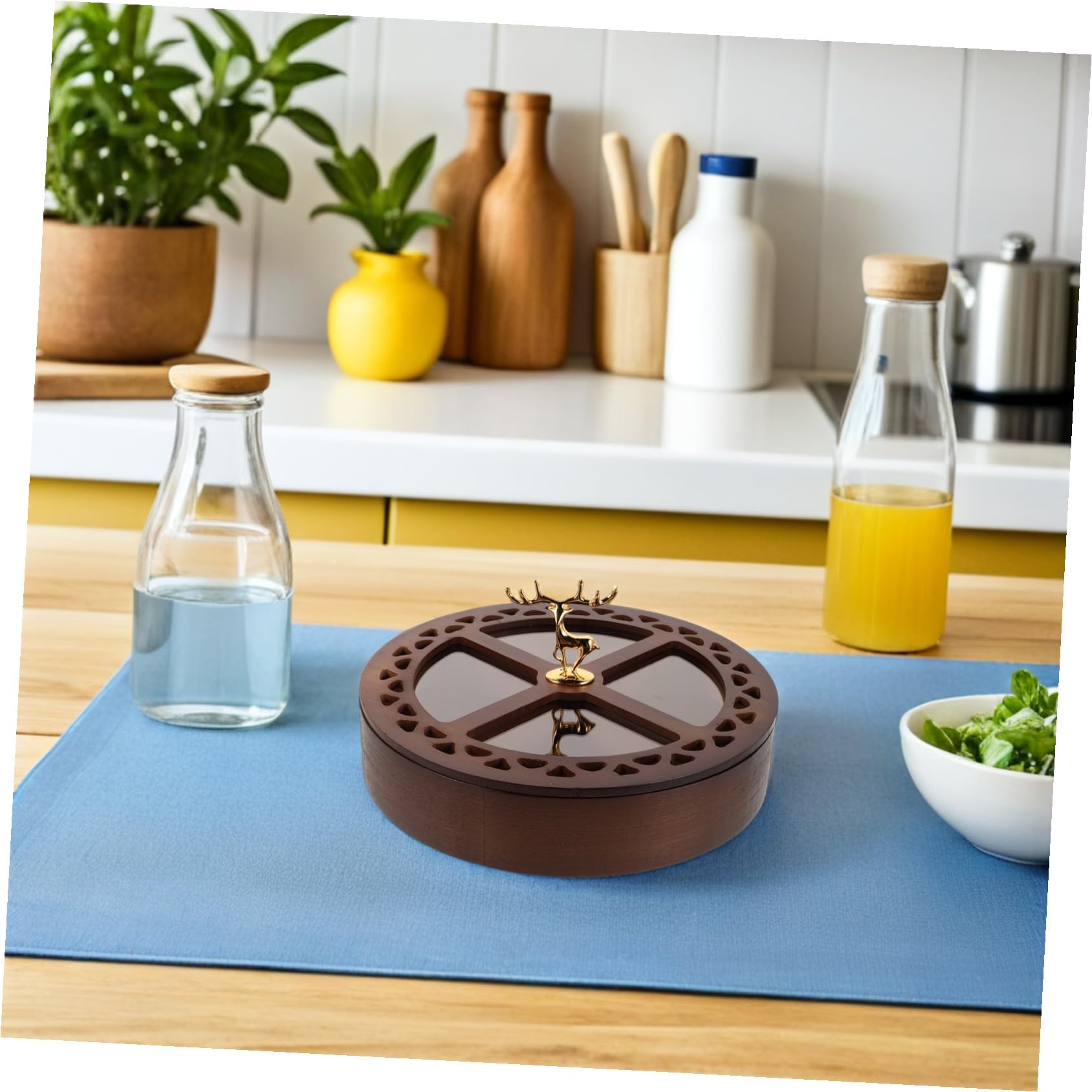 DOITOOL Boîte de Rangement Alimentaire à Compartiments avec Couvercle Plateau Divisé pour Fruits Secs Noix et Bonbons Organisateur Polyvalent pour Snacks et Fruits