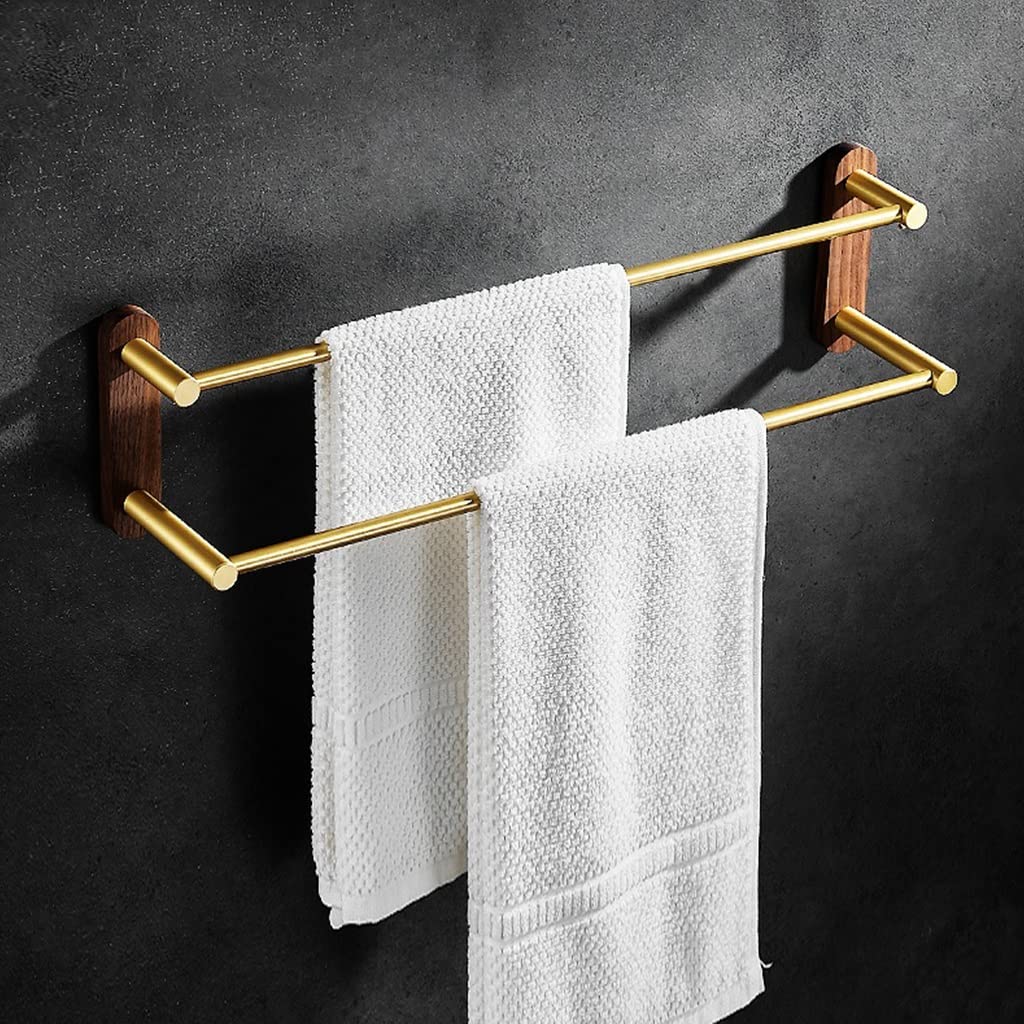 Toallero de 3 barras escalonadas con soporte de doble poste para baño