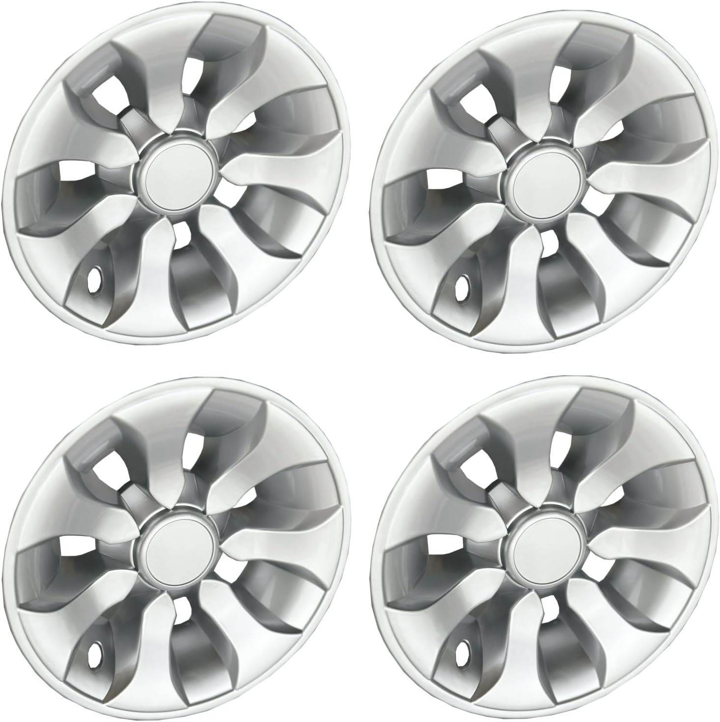 Golf Cart 8" Wheel Covers Hub Caps with 7 Spokes for EZGO Cub Car Yamaha Golf Cart (Set of 4pcs)
