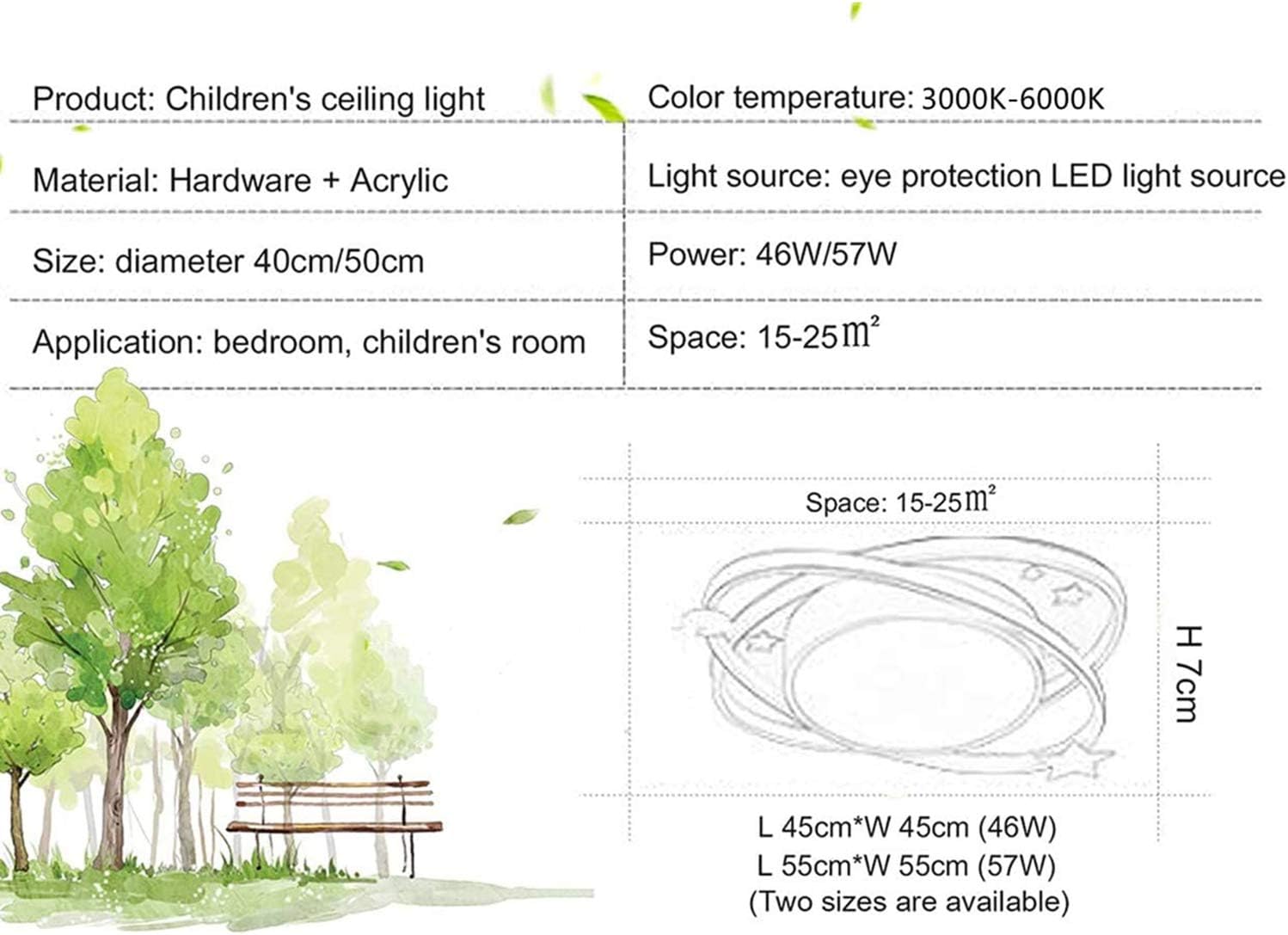 Modern Chandeliers LED Ceiling Lights, Nursery Lamp Girls Kids Lights,Dimmable with Remote Control Love Heart Acrylic Design Lampshade Ceiling Decor Lights,Blue,45cm