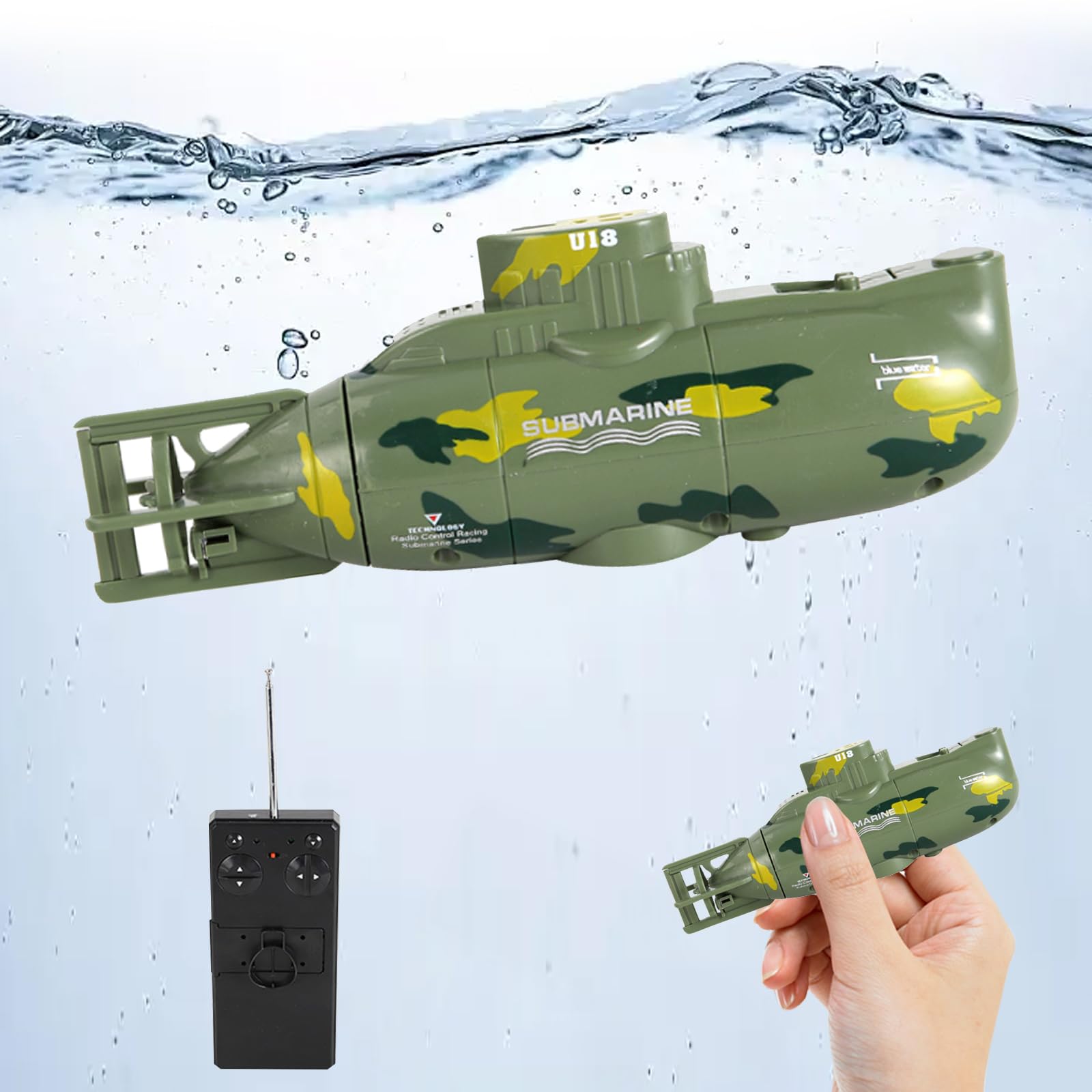OBEST Mini RC zdalnie sterowany model łodzi podwodnej 6-kanałowy elektryczny