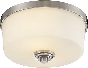 Z-Lite 226F2 2-Light Flush Mount Light, Matte Opal